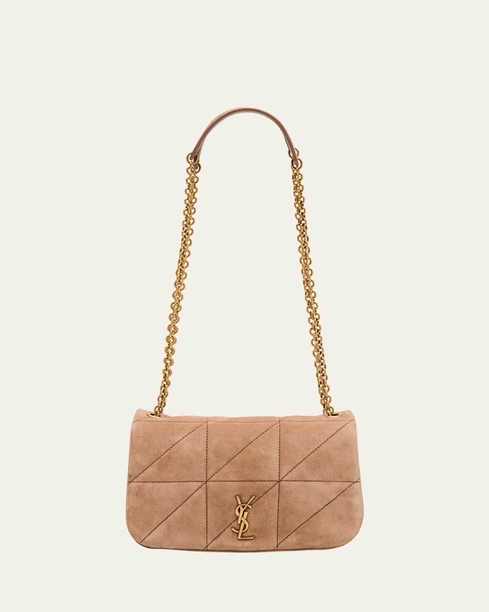 Jamie 4.3 Mini YSL Chain Shoulder Bag in Quilted Suede
